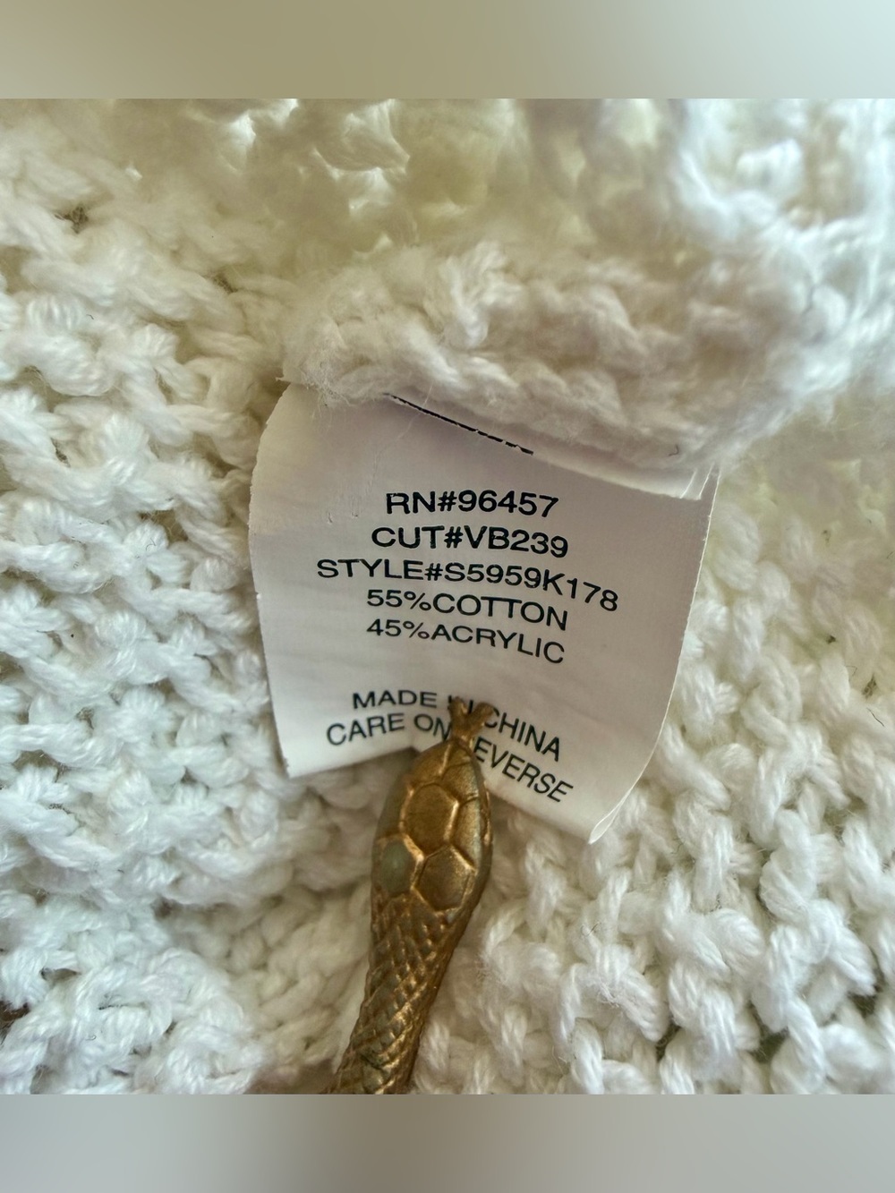 Open Crochet White Tie-Front Hippie Beachy Cardigan Boho Sweater Top Size M - Picture 16 of 16